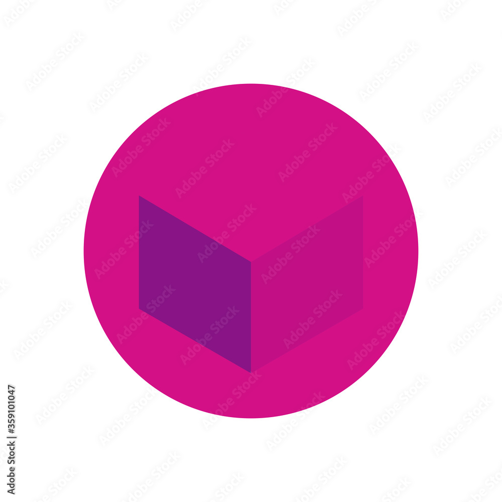 Poster geometric and abstract circle flat style icon vector design