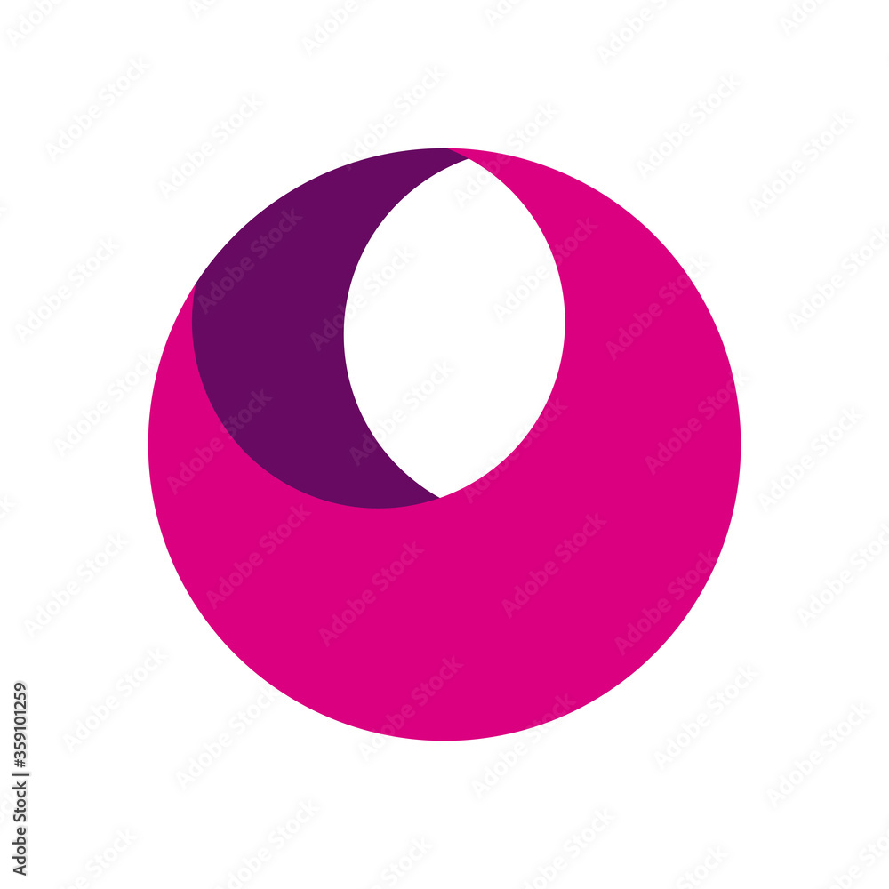Poster geometric and abstract circle flat style icon vector design