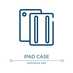 Ipad case icon. Linear vector illustration from apple devices collection. Outline ipad case icon vector. Thin line symbol for use on web and mobile apps, logo, print media.