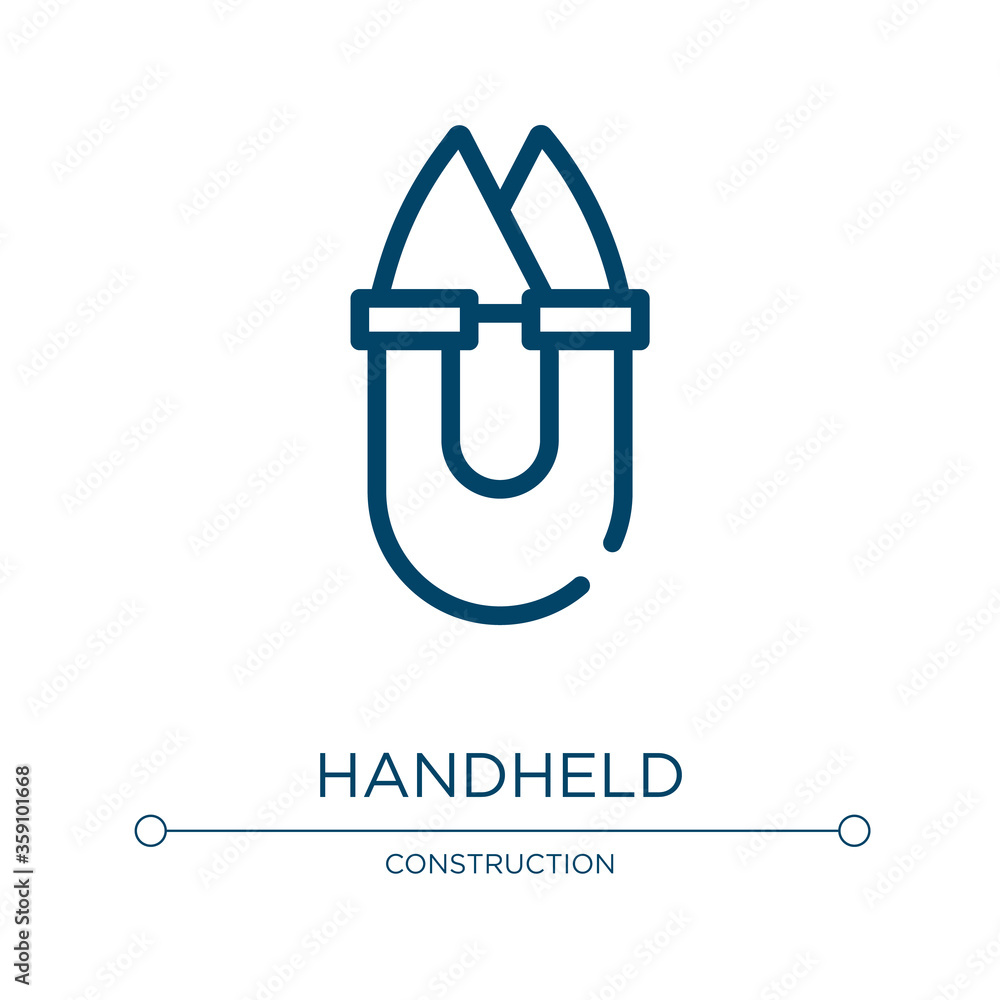 Poster handheld icon. linear vector illustration from fashion design collection. outline handheld icon vect