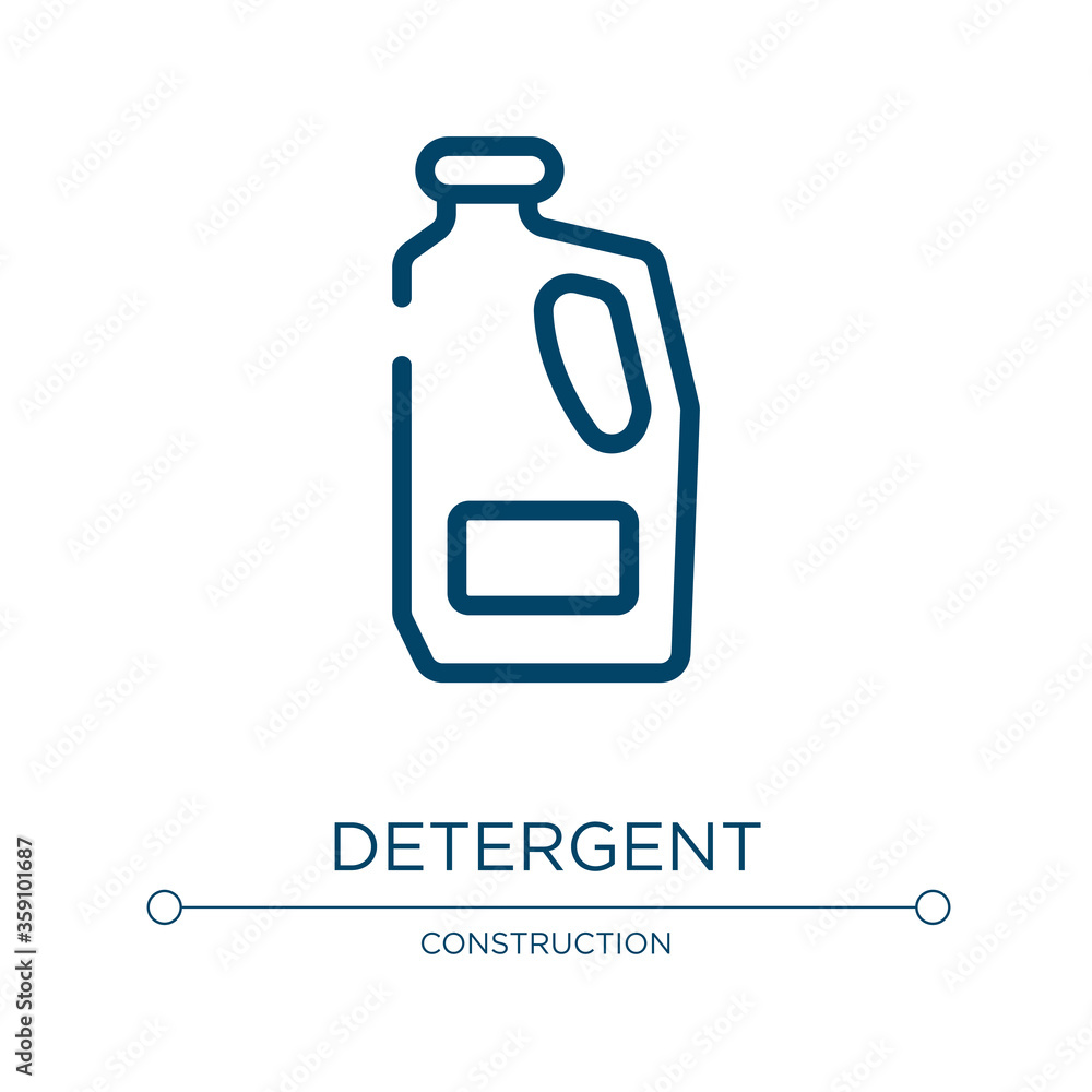 Poster detergent icon. linear vector illustration from plumber collection. outline detergent icon vector. t