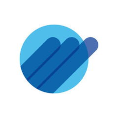 geometric and abstract circle flat style icon vector design