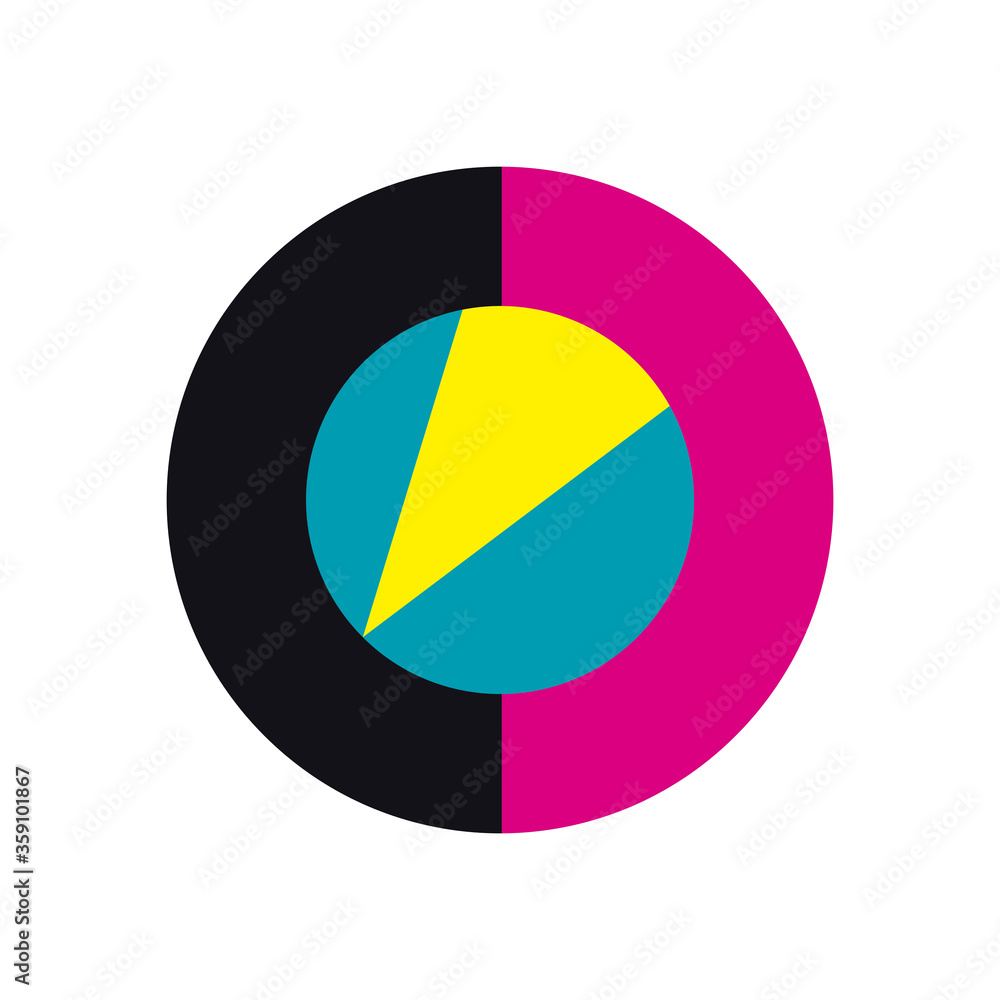 Poster geometric and abstract circle flat style icon vector design