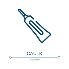 Caulk icon. Linear vector illustration from plumber collection. Outline caulk icon vector. Thin line symbol for use on web and mobile apps, logo, print media.