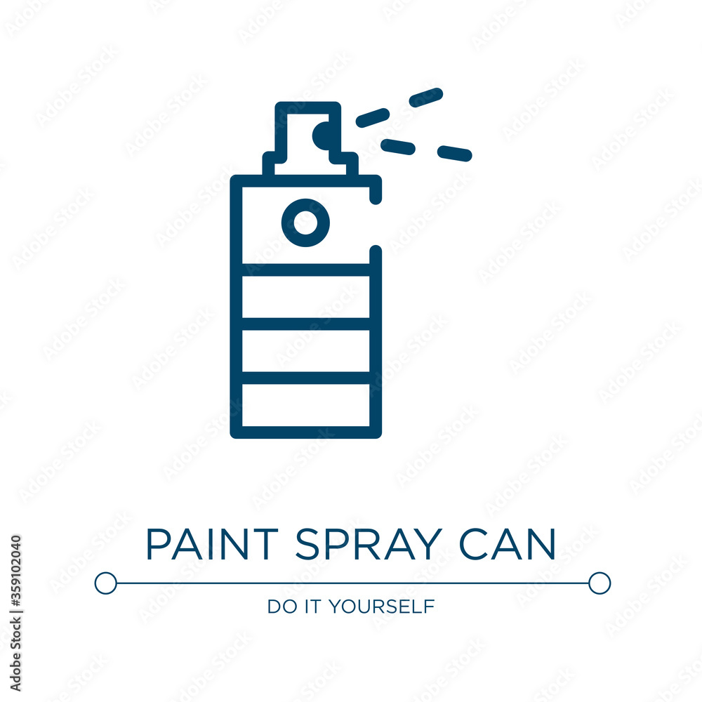 Poster paint spray can icon. linear vector illustration from do it yourself collection. outline paint spray