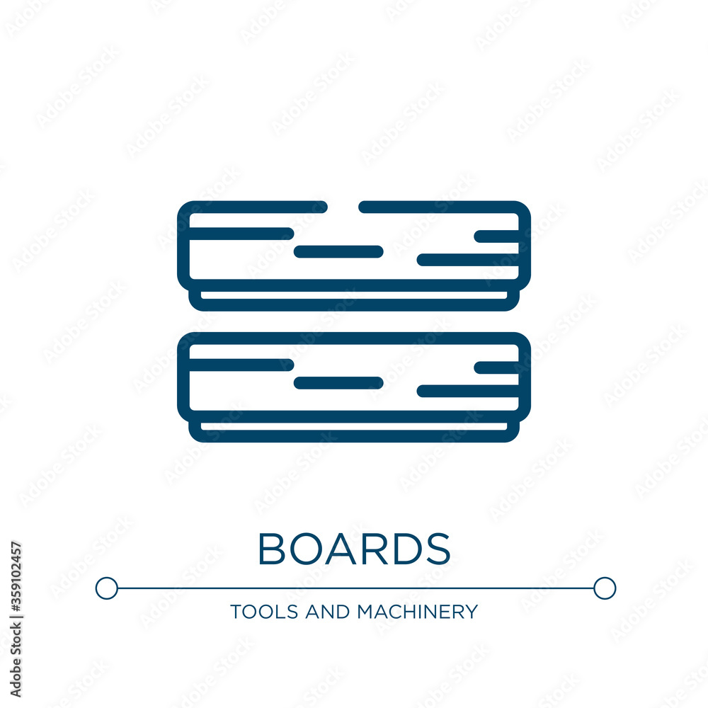 Poster boards icon. linear vector illustration from building collection. outline boards icon vector. thin l