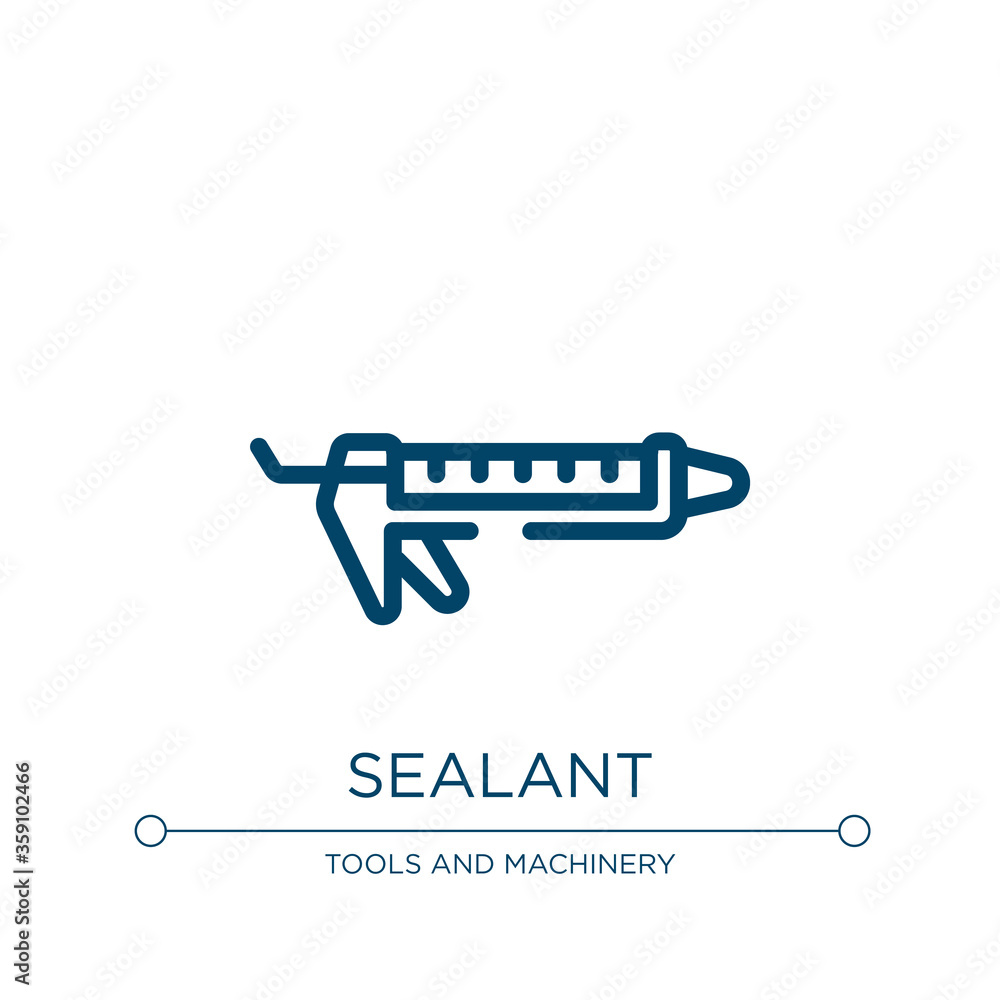 Poster sealant icon. linear vector illustration from building collection. outline sealant icon vector. thin