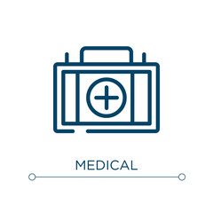 Medical icon. Linear vector illustration. Outline medical icon vector. Thin line symbol for use on web and mobile apps, logo, print media.