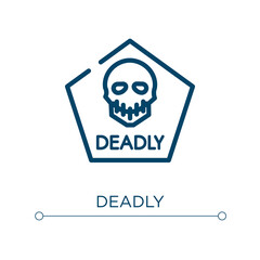 Deadly icon. Linear vector illustration. Outline deadly icon vector. Thin line symbol for use on web and mobile apps, logo, print media.