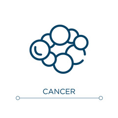 Cancer icon. Linear vector illustration. Outline cancer icon vector. Thin line symbol for use on web and mobile apps, logo, print media.
