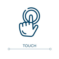 Touch icon. Linear vector illustration. Outline touch icon vector. Thin line symbol for use on web and mobile apps, logo, print media.