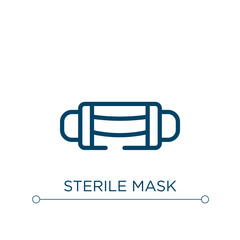 Sterile mask icon. Linear vector illustration. Outline sterile mask icon vector. Thin line symbol for use on web and mobile apps, logo, print media.