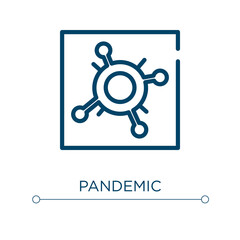 Pandemic icon. Linear vector illustration. Outline pandemic icon vector. Thin line symbol for use on web and mobile apps, logo, print media.