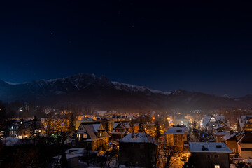 Widok na Tatry w Zakopanem