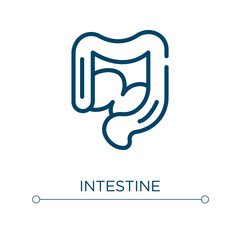 Intestine icon. Linear vector illustration. Outline intestine icon vector. Thin line symbol for use on web and mobile apps, logo, print media.