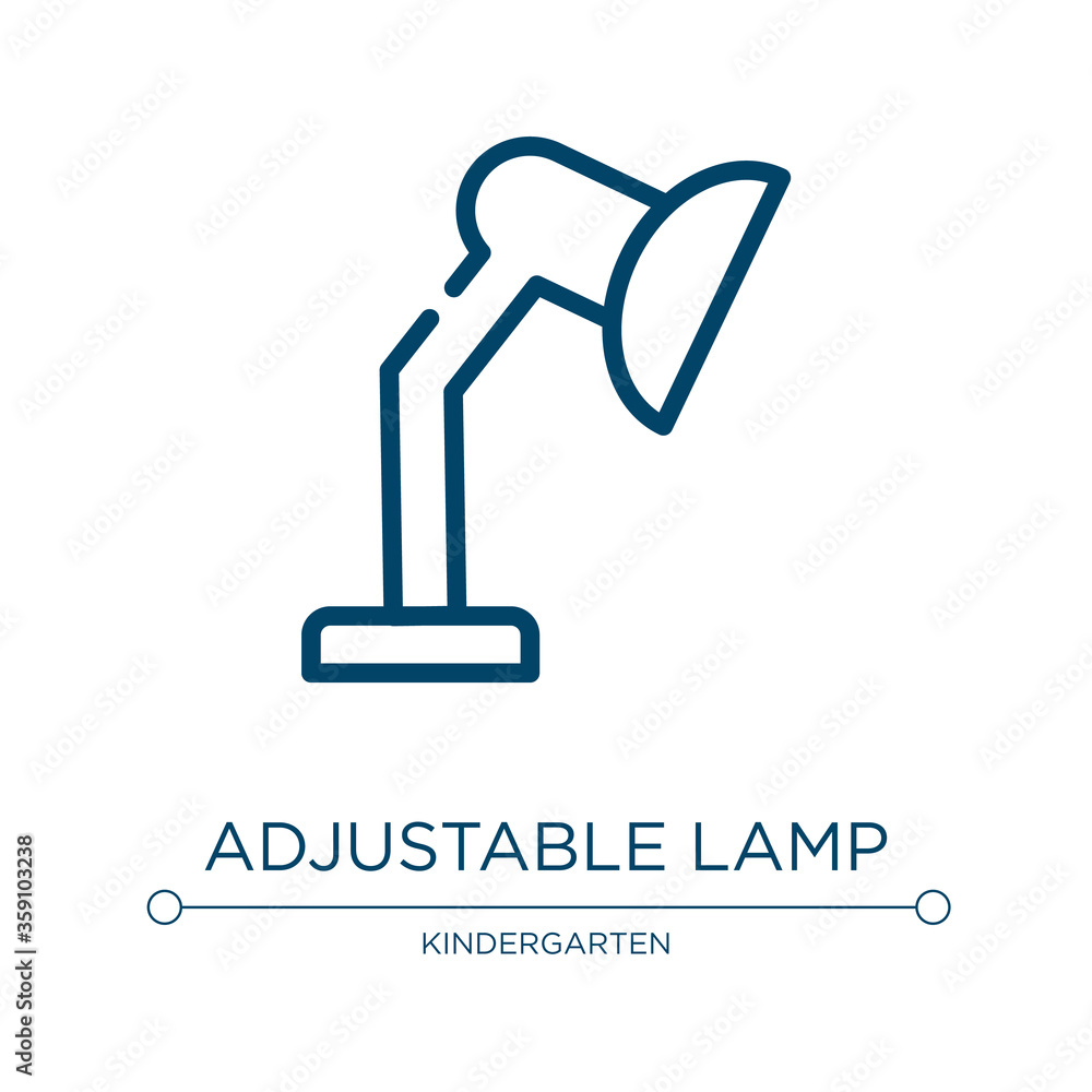 Poster adjustable lamp icon. linear vector illustration from literature collection. outline adjustable lamp