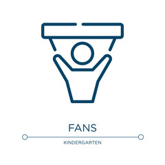 Fans icon. Linear vector illustration from sports collection. Outline fans icon vector. Thin line symbol for use on web and mobile apps, logo, print media.