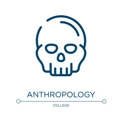 Anthropology icon. Linear vector illustration from knowledge collection. Outline anthropology icon vector. Thin line symbol for use on web and mobile apps, logo, print media.