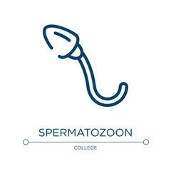 Fototapeta premium Spermatozoon icon. Linear vector illustration from science collection. Outline spermatozoon icon vector. Thin line symbol for use on web and mobile apps, logo, print media.