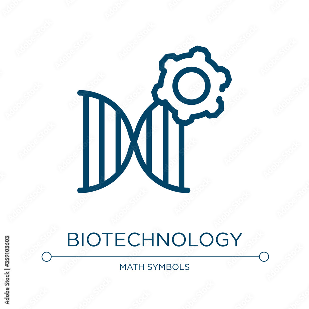 Poster biotechnology icon. linear vector illustration from biochemistry collection. outline biotechnology i