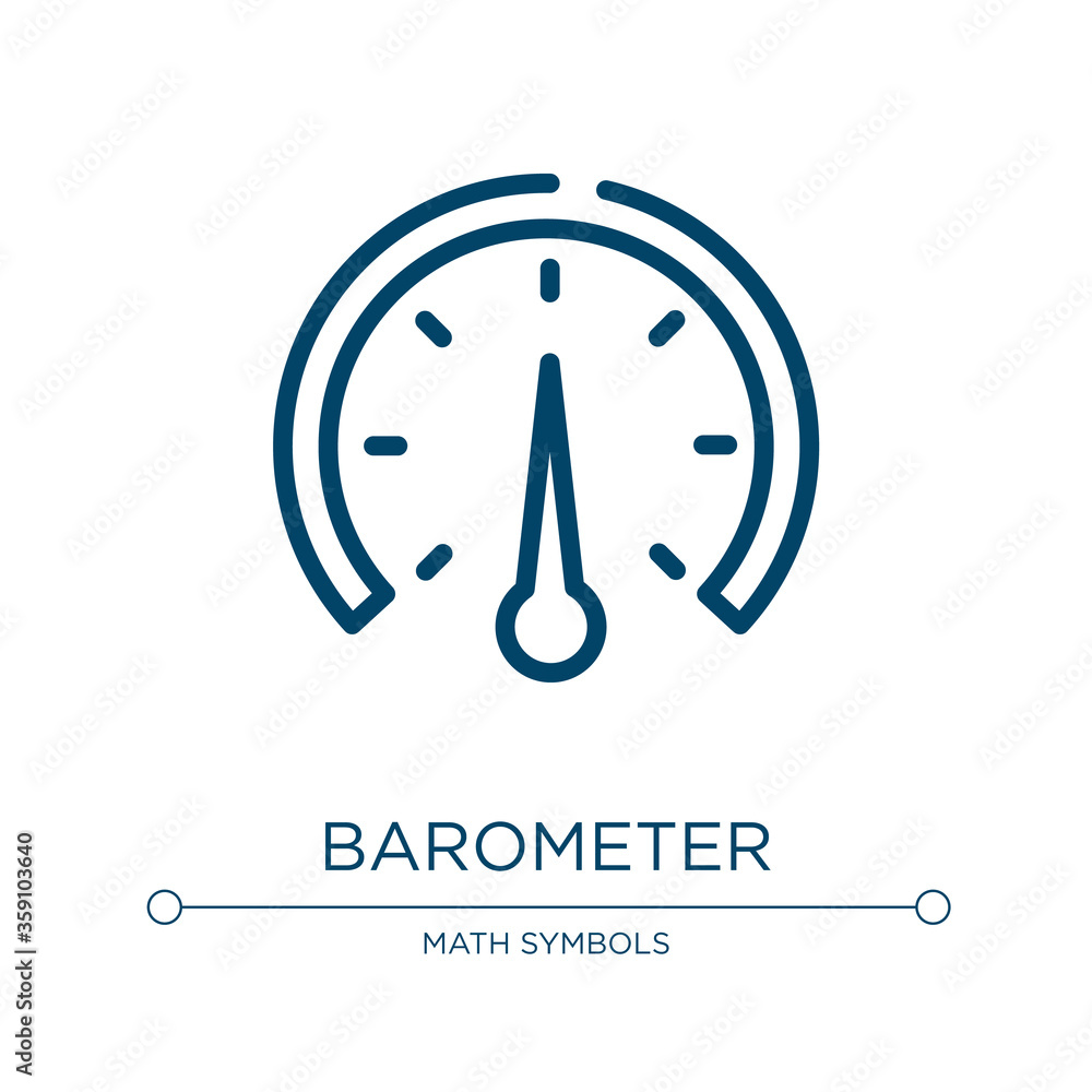 Poster barometer icon. linear vector illustration from laboratory collection. outline barometer icon vector