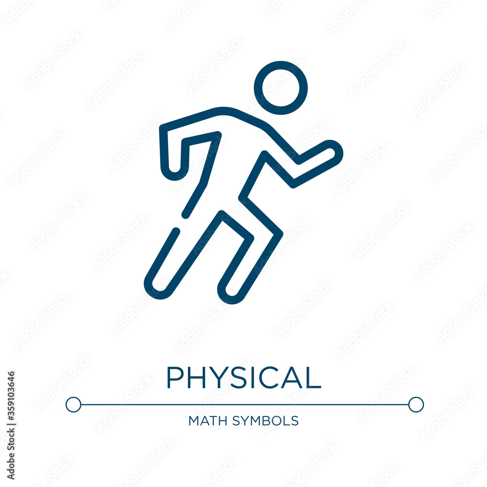 Poster physical icon. linear vector illustration from laboratory collection. outline physical icon vector. 