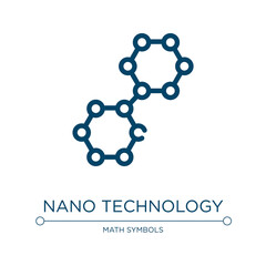 Nano technology icon. Linear vector illustration from biochemistry collection. Outline nano technology icon vector. Thin line symbol for use on web and mobile apps, logo, print media.