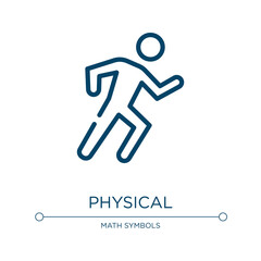 Physical icon. Linear vector illustration from laboratory collection. Outline physical icon vector. Thin line symbol for use on web and mobile apps, logo, print media.