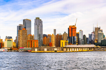 Architecture of New York City, USA. New York is the most populous city in the United States