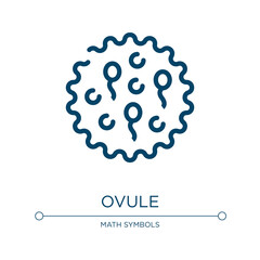 Ovule icon. Linear vector illustration from biology technology collection. Outline ovule icon vector. Thin line symbol for use on web and mobile apps, logo, print media.