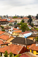 Obraz premium It's Panorama of the roofs in the Historic part of Antalya (Kaleici), Turkey