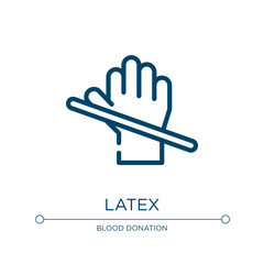 Latex icon. Linear vector illustration from allergies collection. Outline latex icon vector. Thin line symbol for use on web and mobile apps, logo, print media.