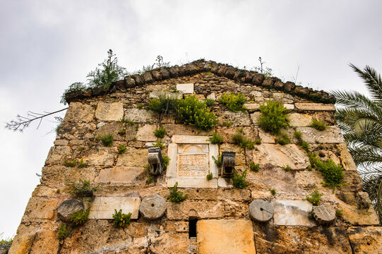 It's Ancient ruins in the historic part of Antalya, Turkey