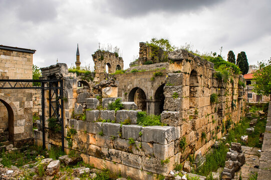It's Ancient ruins in the historic part of Antalya, Turkey