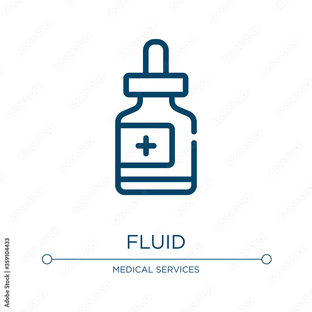 Poster fluid icon. linear vector illustration from medical collection. outline fluid icon vector. thin line