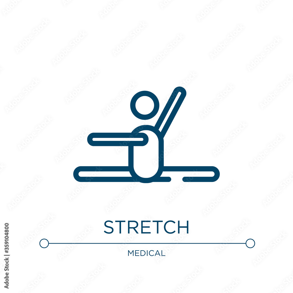 Poster stretch icon. linear vector illustration from health collection. outline stretch icon vector. thin l
