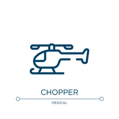 Chopper icon. Linear vector illustration from medical collection. Outline chopper icon vector. Thin line symbol for use on web and mobile apps, logo, print media.