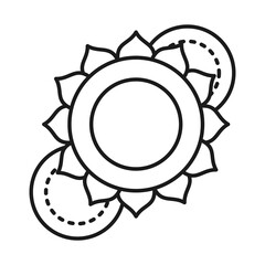 flower line style icon vector design