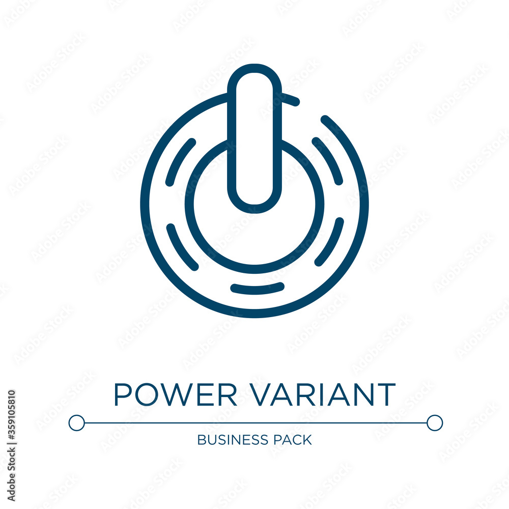 Poster power variant icon. linear vector illustration from business pack collection. outline power variant 