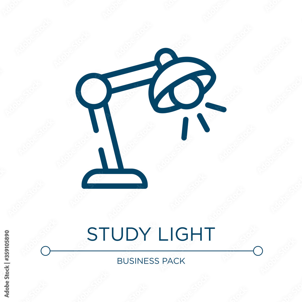 Poster study light icon. linear vector illustration from marketing and seo collection. outline study light 