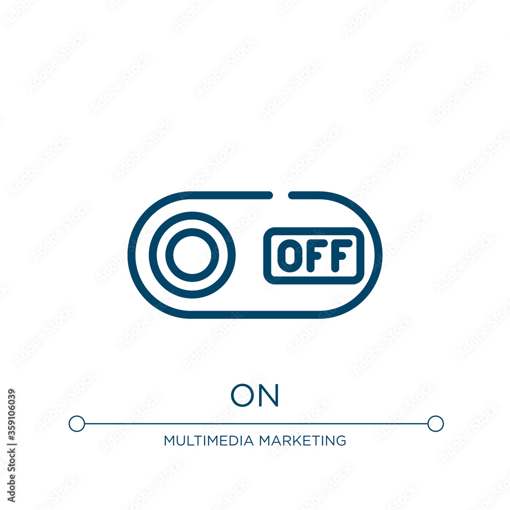Poster On icon. Linear vector illustration from multimedia marketing collection. Outline on icon vector. Thin line symbol for use on web and mobile apps, logo, print media.