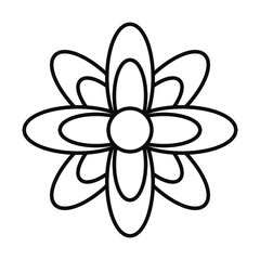 flower line style icon vector design