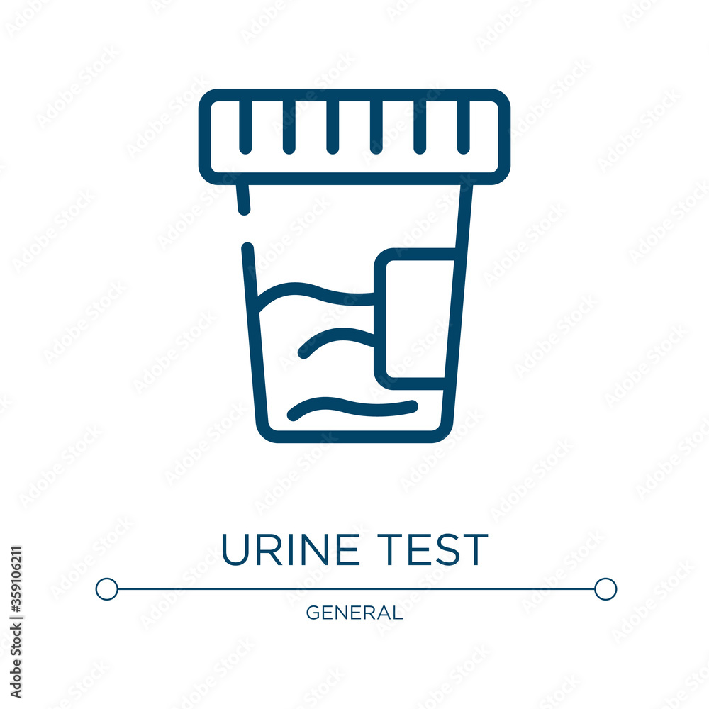 Poster urine test icon. linear vector illustration from general collection. outline urine test icon vector.