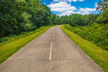 Nature along a 65 mile paved walking and hiking trail in north Georgia Silver comet trail