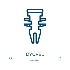 Dyupel icon. Linear vector illustration from general collection. Outline dyupel icon vector. Thin line symbol for use on web and mobile apps, logo, print media.