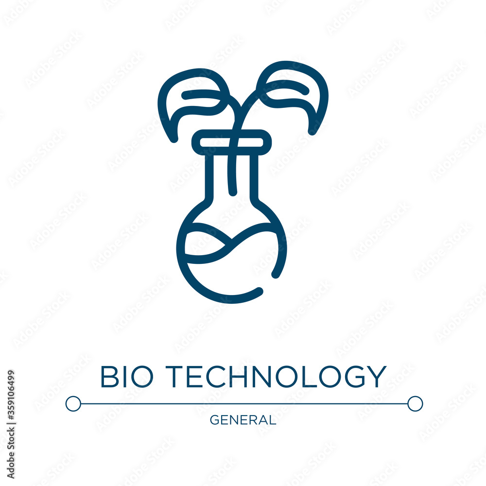 Poster bio technology icon. linear vector illustration from general collection. outline bio technology icon
