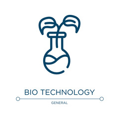 Bio technology icon. Linear vector illustration from general collection. Outline bio technology icon vector. Thin line symbol for use on web and mobile apps, logo, print media.