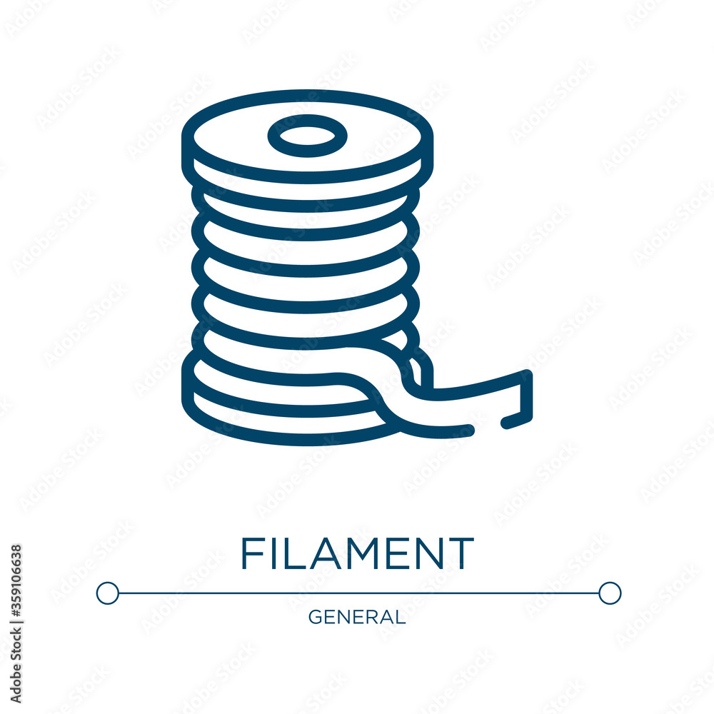 Poster filament icon. linear vector illustration from general collection. outline filament icon vector. thi