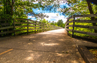 Paved walking trail Silver Comet Trail in Dalllas Georgia  © billtster