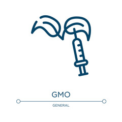 Gmo icon. Linear vector illustration from general collection. Outline gmo icon vector. Thin line symbol for use on web and mobile apps, logo, print media.